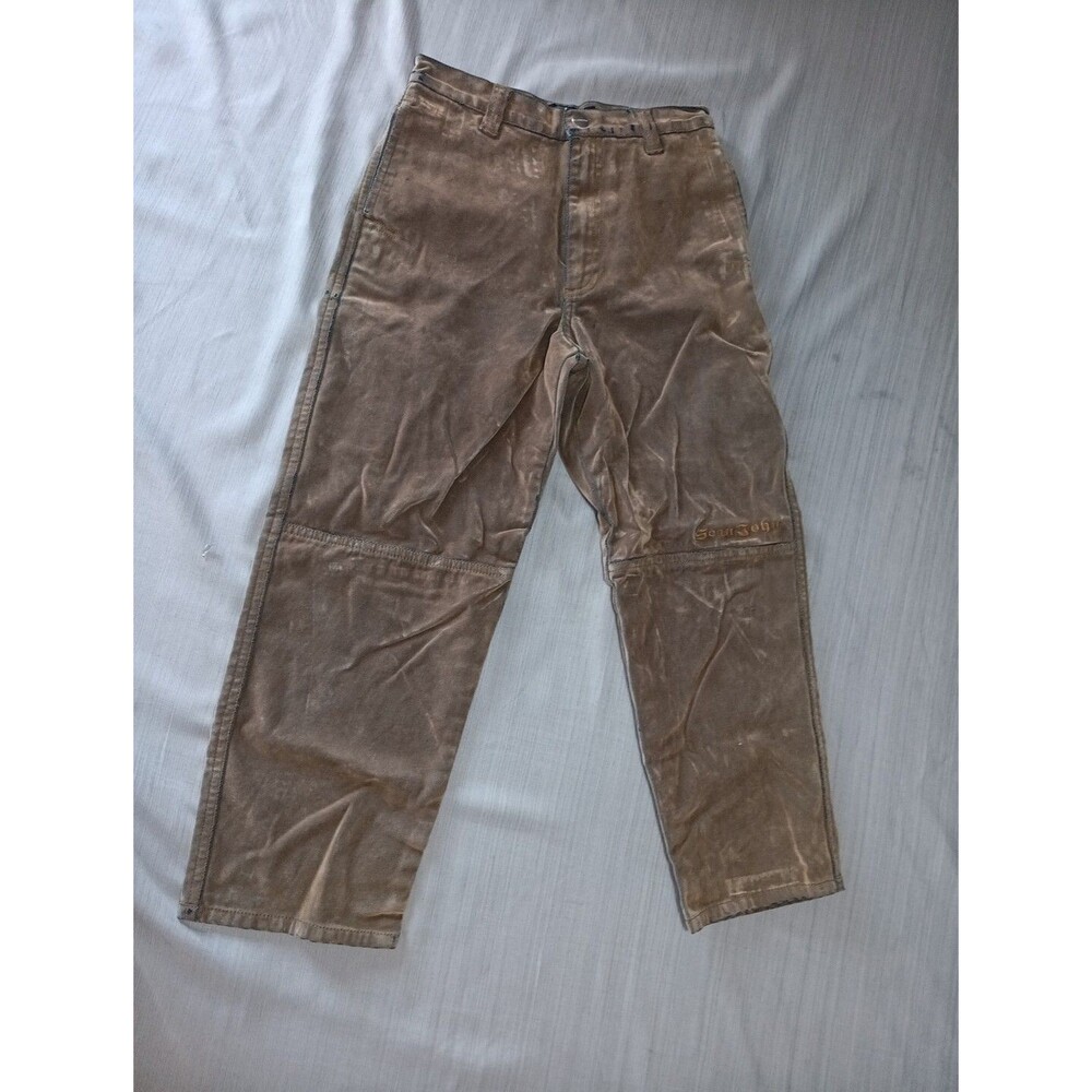 Sean John Denim Velour Coated Wide Leg Jeans Boys Sz XL 7x